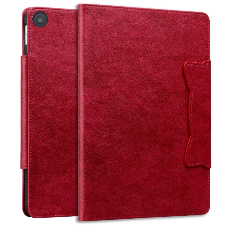 For Amazon Kindle Fire HD 8 2018 Cat Buckle Leather Smart Tablet Case