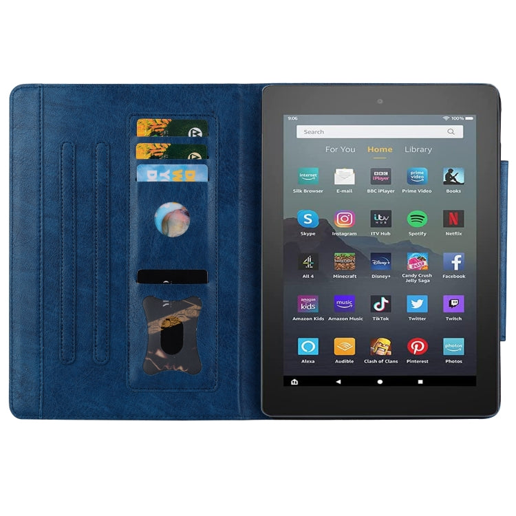 For Amazon Kindle Fire HD 8 2018 Cat Buckle Leather Smart Tablet Case