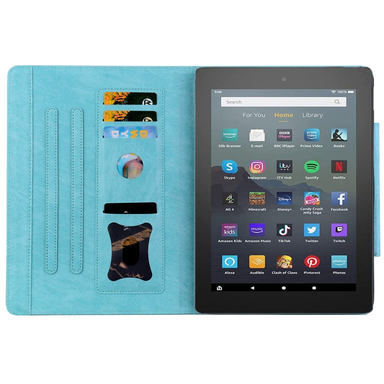 For Amazon Kindle Fire HD 8 2022 Cat Buckle Leather Smart Tablet Case