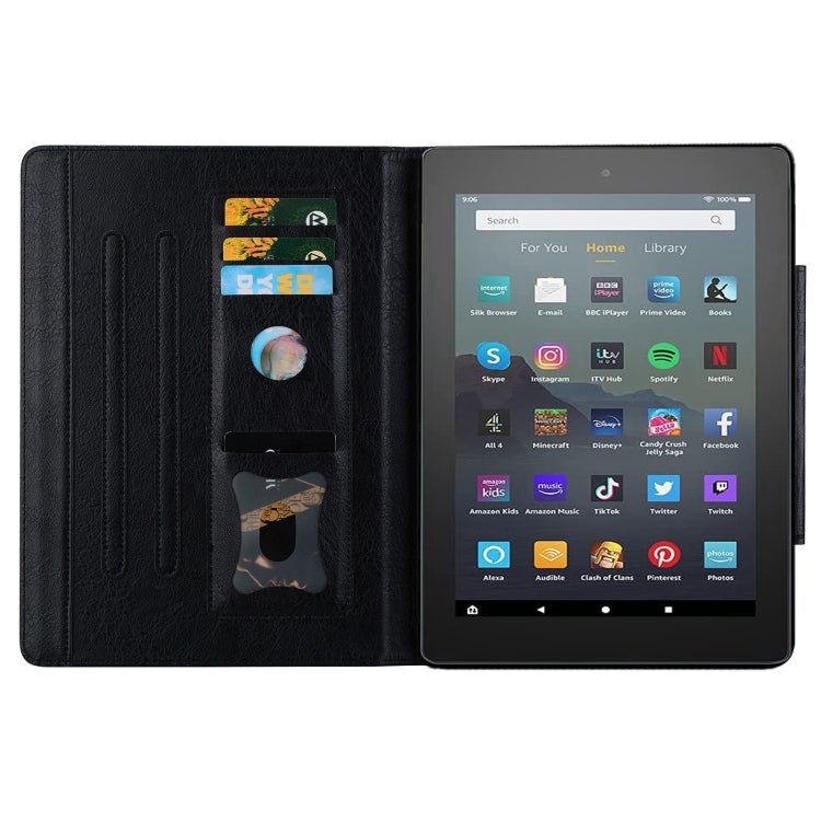 For Amazon Kindle Fire HD 10 2023 / 2021 Cat Buckle Leather Smart Tablet Case