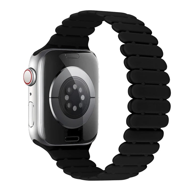 For Apple Watch SE 2023 44mm Bamboo Magnetic Silicone Watch Band