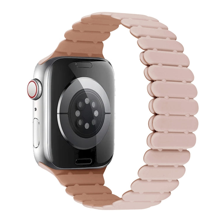 For Apple Watch SE 2023 44mm Bamboo Magnetic Silicone Watch Band