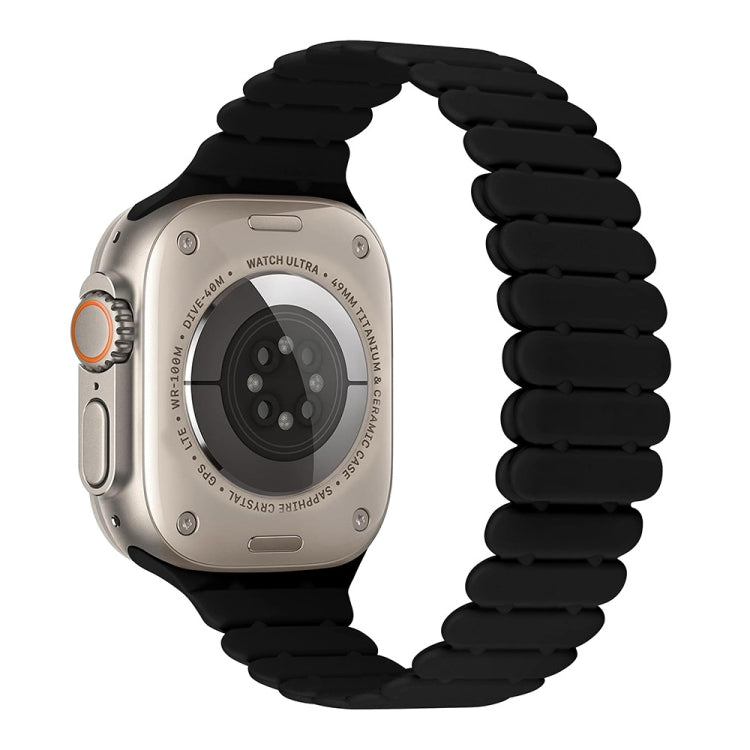For Apple Watch Ultra 2 49mm Bamboo Magnetic Silicone Watch Band