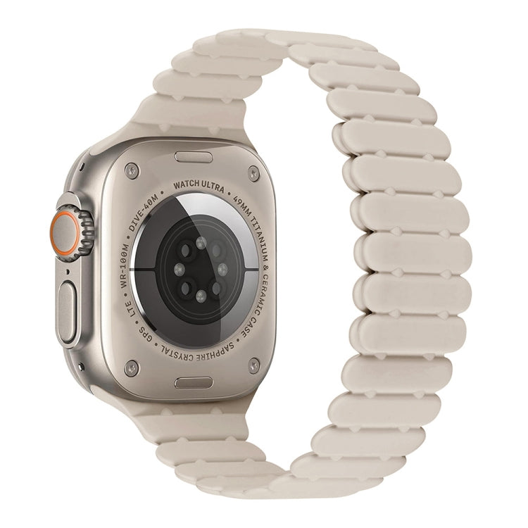 For Apple Watch Ultra 49mm Bamboo Magnetic Silicone Watch Band