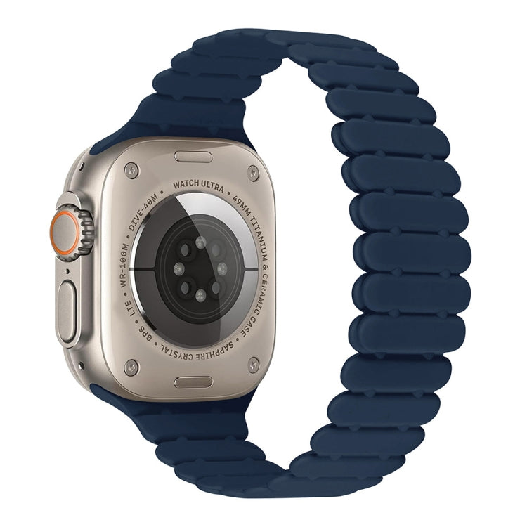 For Apple Watch Ultra 49mm Bamboo Magnetic Silicone Watch Band