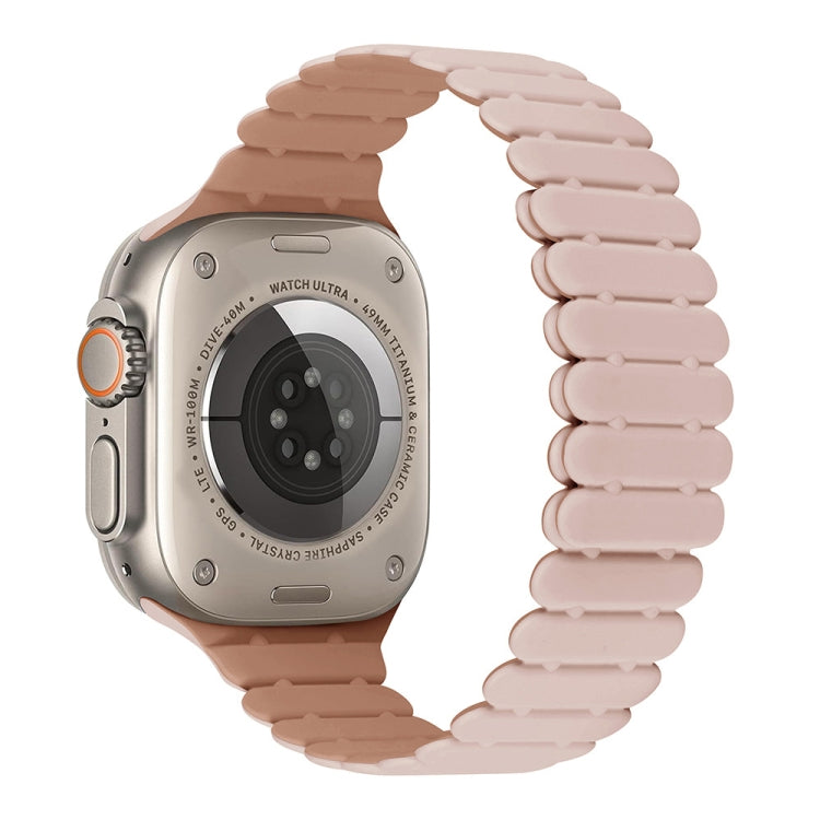 For Apple Watch Ultra 49mm Bamboo Magnetic Silicone Watch Band