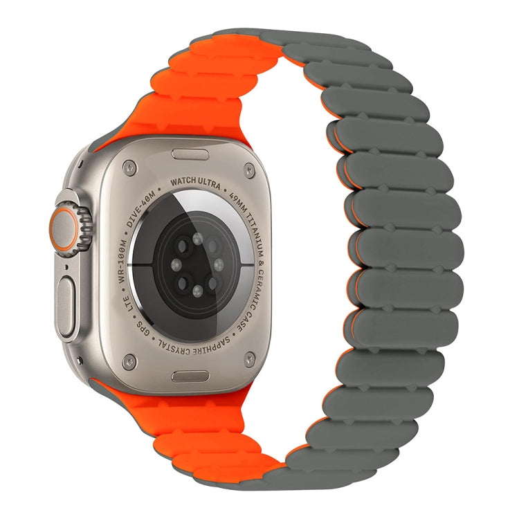 For Apple Watch Ultra 49mm Bamboo Magnetic Silicone Watch Band