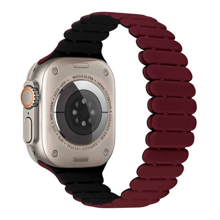 For Apple Watch Ultra 49mm Bamboo Magnetic Silicone Watch Band