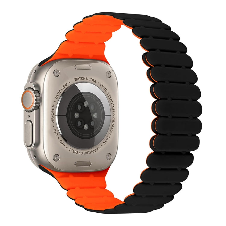 For Apple Watch Ultra 49mm Bamboo Magnetic Silicone Watch Band