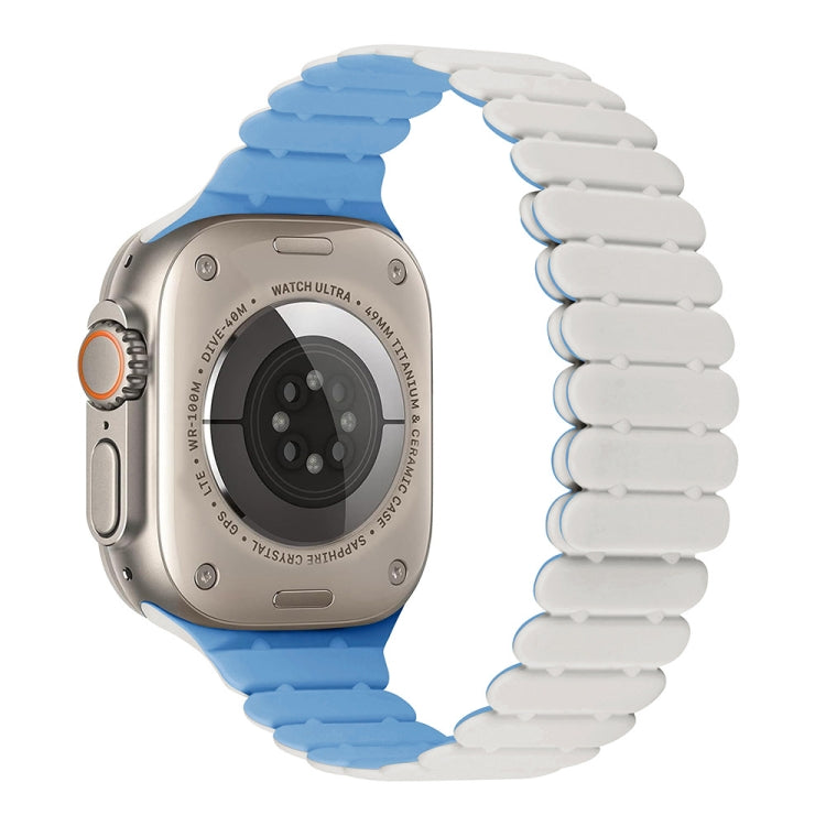 For Apple Watch Ultra 49mm Bamboo Magnetic Silicone Watch Band