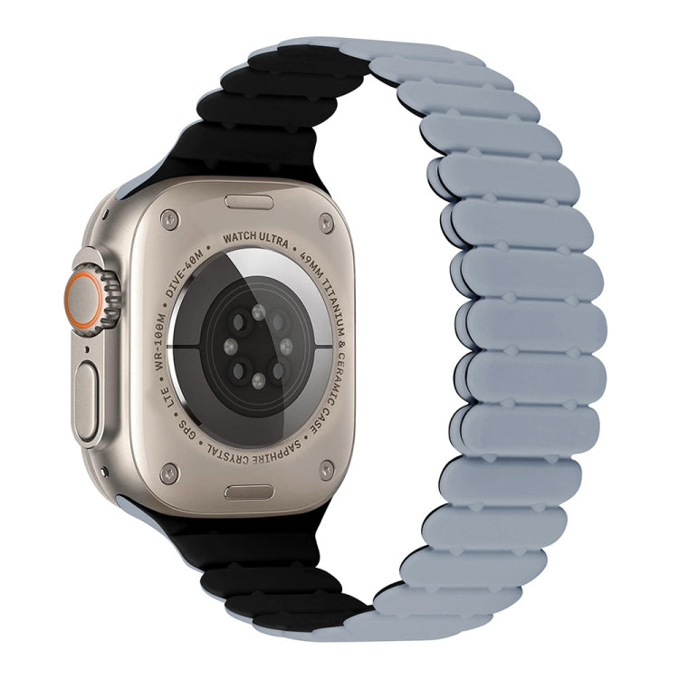 For Apple Watch Ultra 49mm Bamboo Magnetic Silicone Watch Band