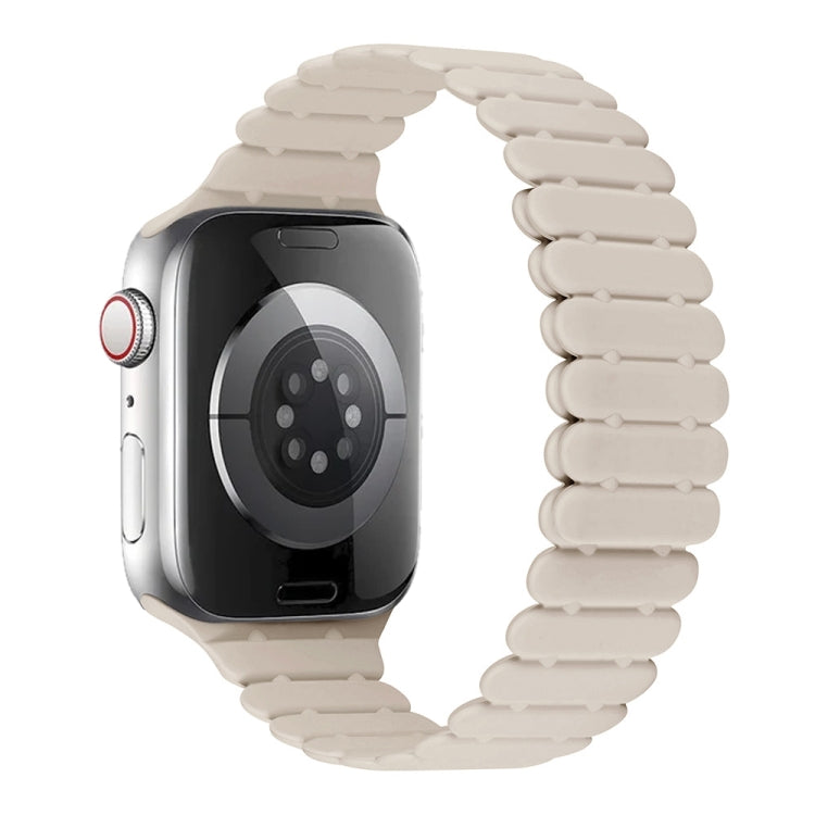 For Apple Watch Series 8 41mm Bamboo Magnetic Silicone Watch Band