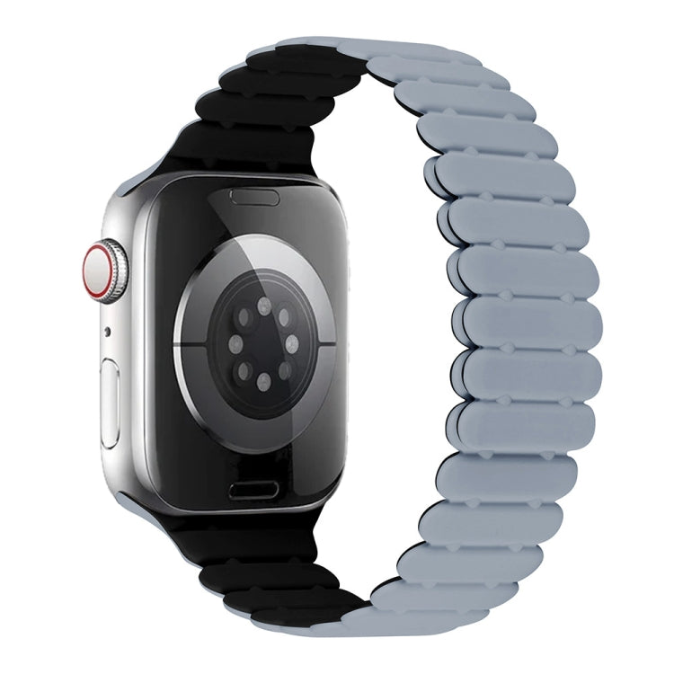 For Apple Watch SE 44mm Bamboo Magnetic Silicone Watch Band