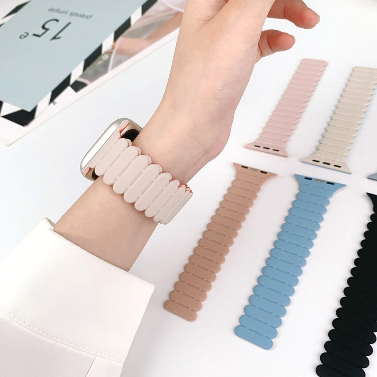 For Apple Watch Series 3 38mm Bamboo Magnetic Silicone Watch Band