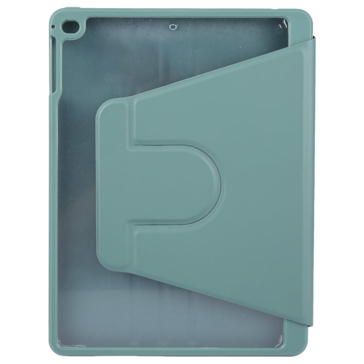 For iPad 9.7 2018 & 2017 / Air / Air2 GEBEI Acrylic TPU 3-folding Rotating Smart Tablet Leather Case withh Pen Slot
