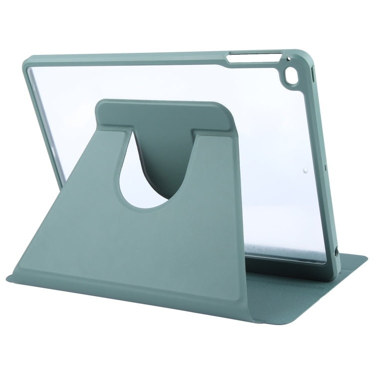 For iPad 9.7 2018 & 2017 / Air / Air2 GEBEI Acrylic TPU 3-folding Rotating Smart Tablet Leather Case withh Pen Slot