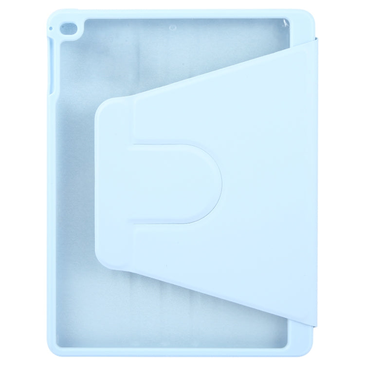 For iPad 9.7 2018 & 2017 / Air / Air2 GEBEI Acrylic TPU 3-folding Rotating Smart Tablet Leather Case withh Pen Slot