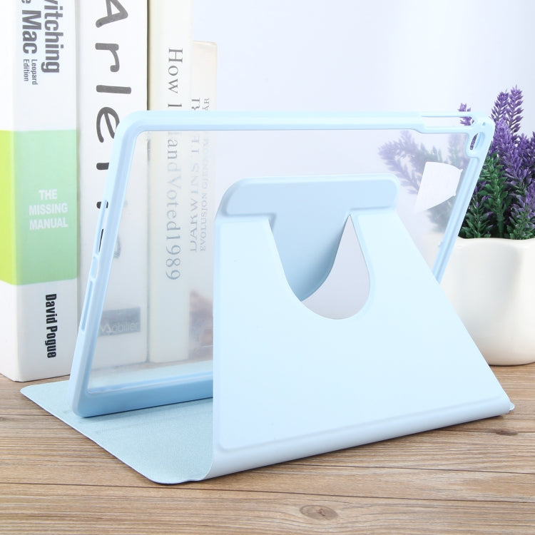 For iPad 9.7 2018 & 2017 / Air / Air2 GEBEI Acrylic TPU 3-folding Rotating Smart Tablet Leather Case withh Pen Slot