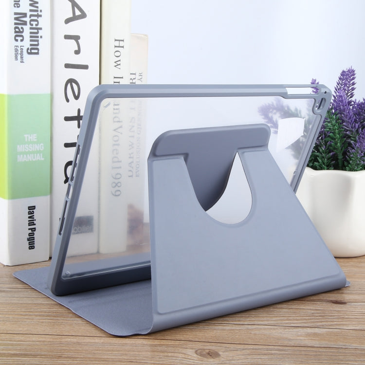 For iPad 9.7 2018 & 2017 / Air / Air2 GEBEI Acrylic TPU 3-folding Rotating Smart Tablet Leather Case withh Pen Slot