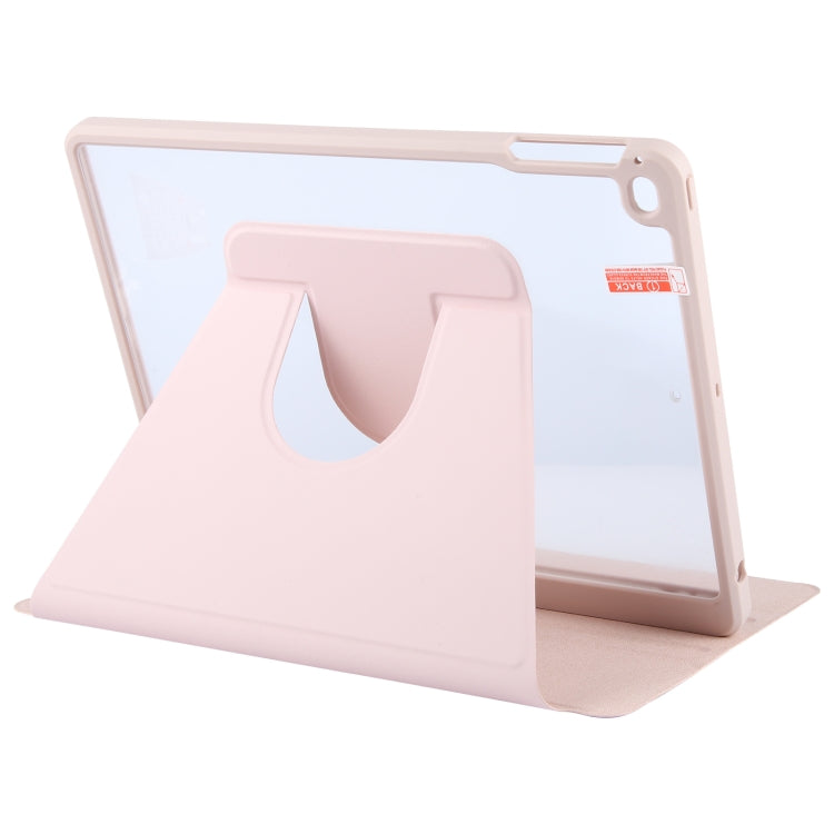 For iPad 9.7 2018 & 2017 / Air / Air2 GEBEI Acrylic TPU 3-folding Rotating Smart Tablet Leather Case withh Pen Slot