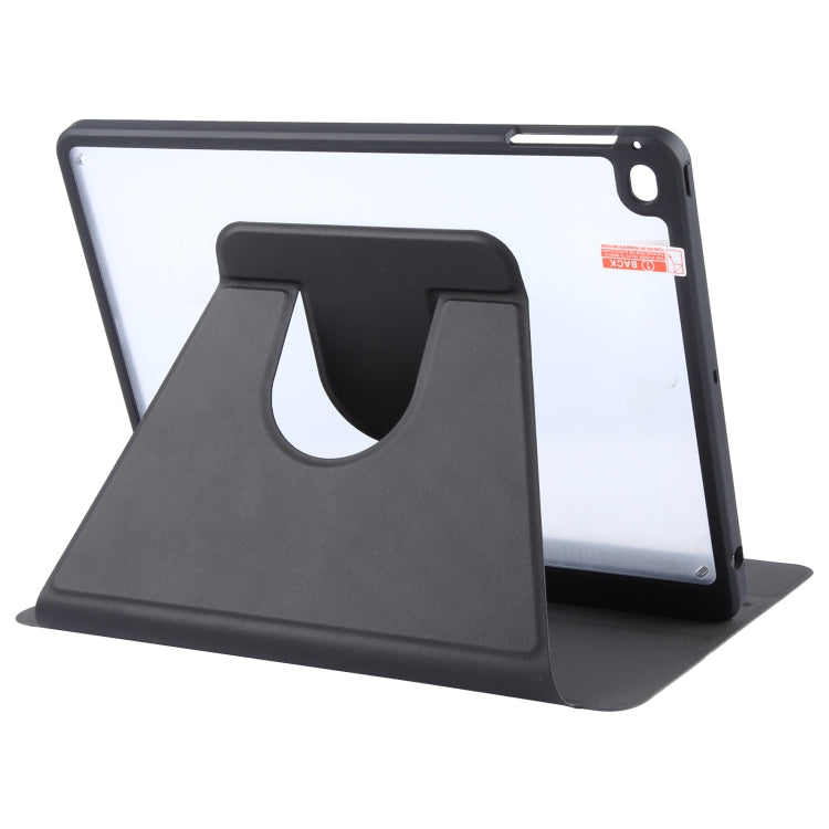 For iPad 9.7 2018 & 2017 / Air / Air2 GEBEI Acrylic TPU 3-folding Rotating Smart Tablet Leather Case withh Pen Slot