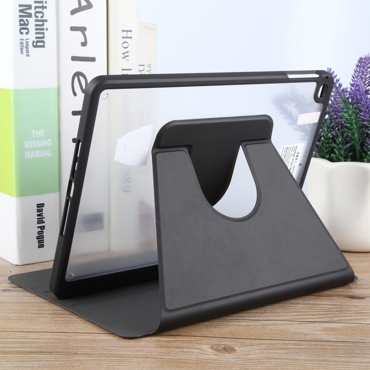 For iPad 9.7 2018 & 2017 / Air / Air2 GEBEI Acrylic TPU 3-folding Rotating Smart Tablet Leather Case withh Pen Slot