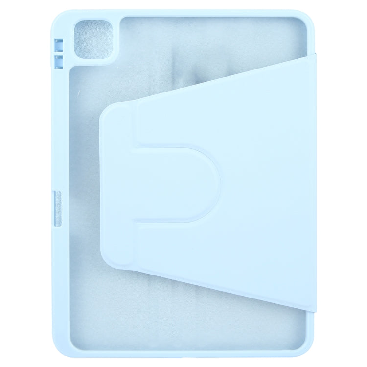 For iPad Air 13 2026 / 2025 / 2024 GEBEI Acrylic TPU 3-folding Rotating Smart Tablet Leather Case withh Pen Slot