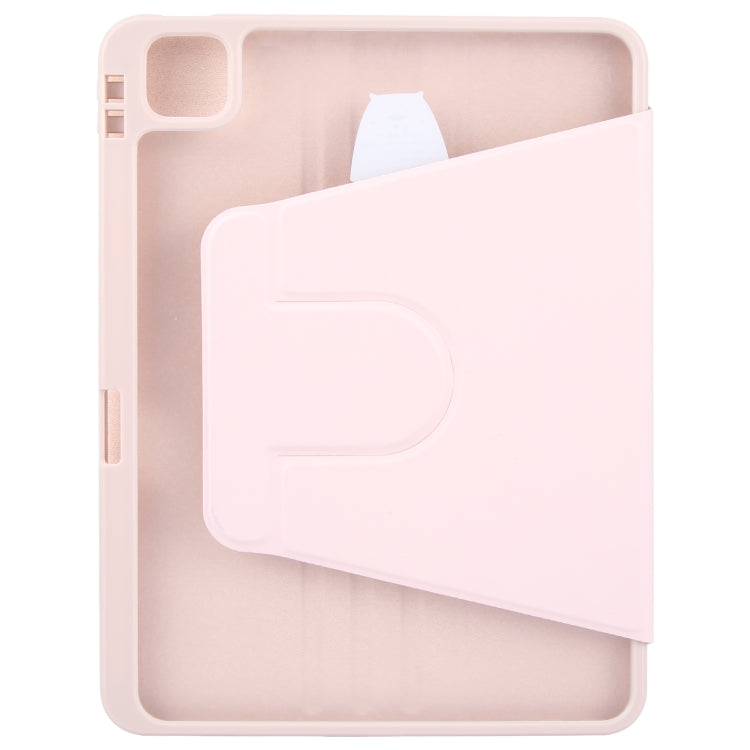 For iPad Air 13 2026 / 2025 / 2024 GEBEI Acrylic TPU 3-folding Rotating Smart Tablet Leather Case withh Pen Slot