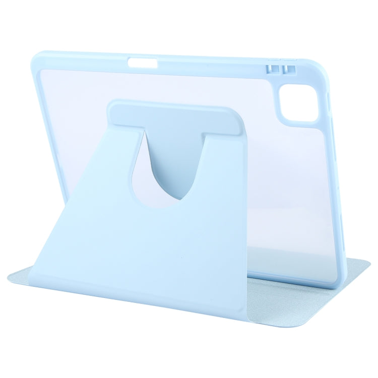 For iPad Pro 13 2025 / 2024 GEBEI Acrylic TPU 3-folding Rotating Smart Tablet Leather Case withh Pen Slot