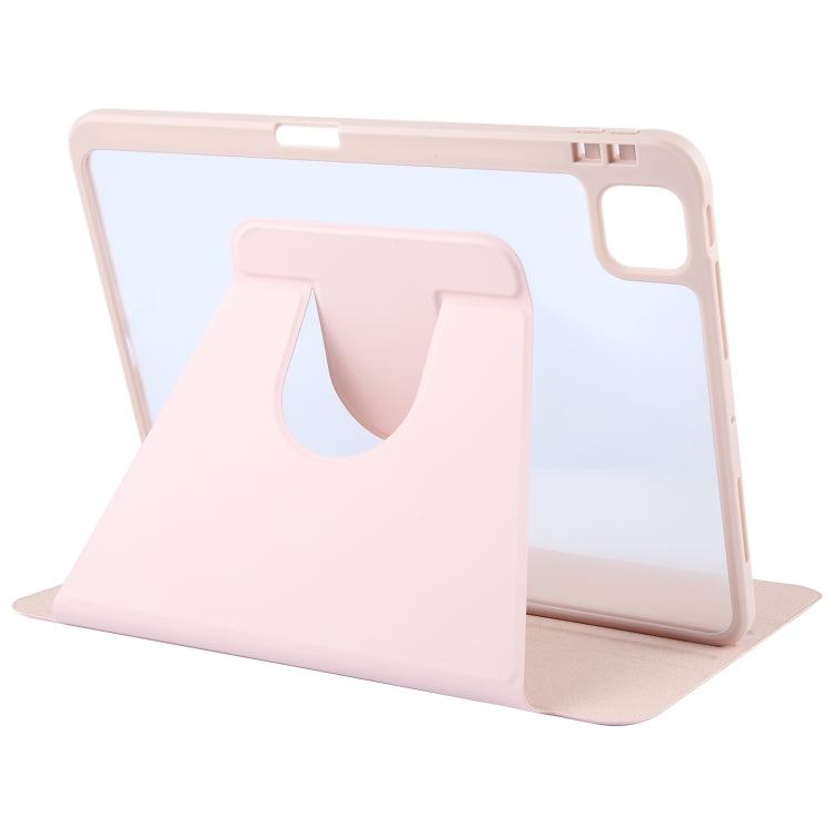 For iPad Pro 13 2025 / 2024 GEBEI Acrylic TPU 3-folding Rotating Smart Tablet Leather Case withh Pen Slot