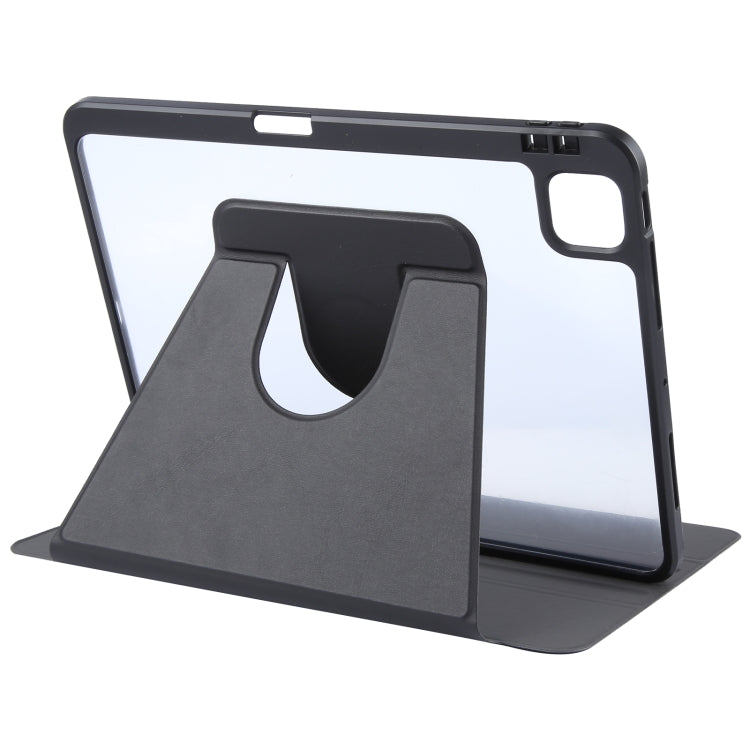 For iPad Pro 13 2025 / 2024 GEBEI Acrylic TPU 3-folding Rotating Smart Tablet Leather Case withh Pen Slot