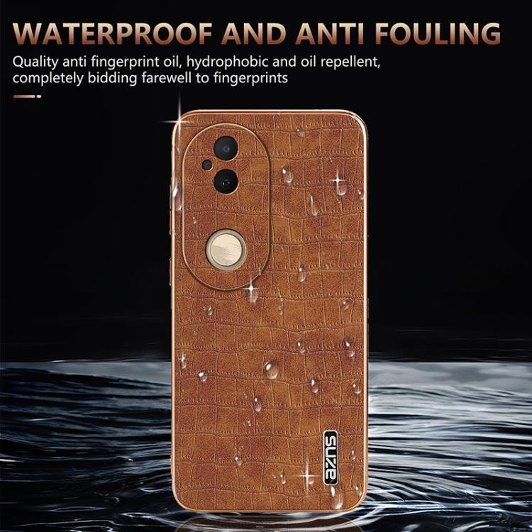 For vivo S20 AZNS Electroplated Frame Crocodile Texture Full Coverage Phone Case