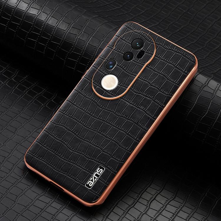 For vivo S20 Pro AZNS Electroplated Frame Crocodile Texture Full Coverage Phone Case