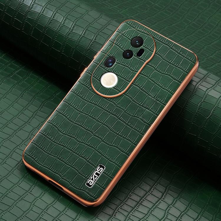 For vivo S20 Pro AZNS Electroplated Frame Crocodile Texture Full Coverage Phone Case