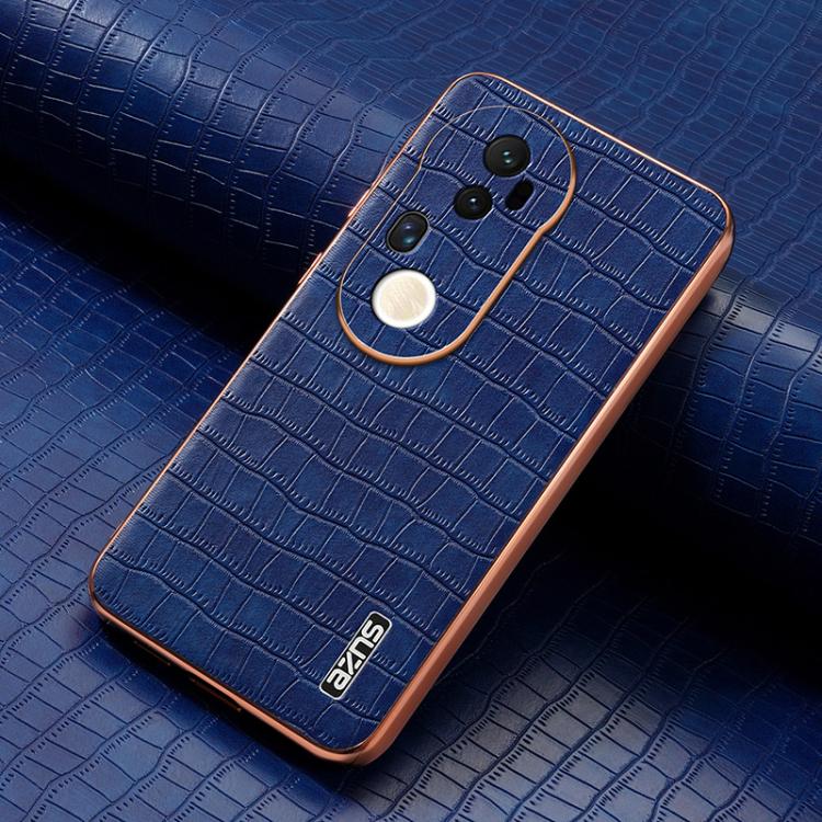 For vivo S20 Pro AZNS Electroplated Frame Crocodile Texture Full Coverage Phone Case