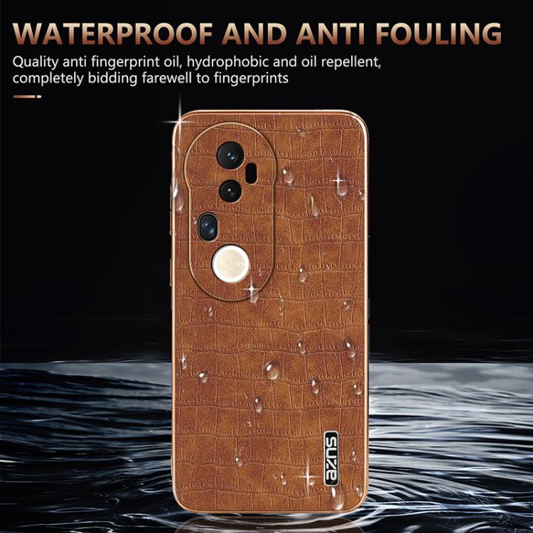 For vivo S20 Pro AZNS Electroplated Frame Crocodile Texture Full Coverage Phone Case