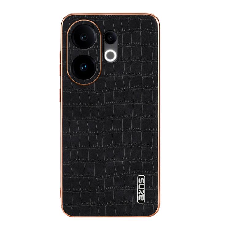 For vivo S30 AZNS Electroplated Frame Crocodile Texture Full Coverage Phone Case