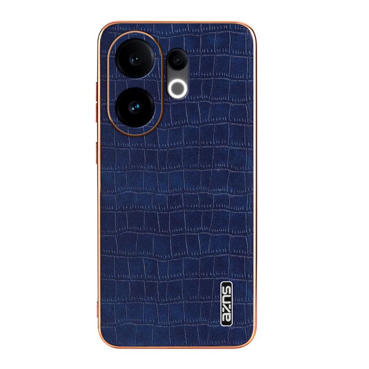 For vivo S30 AZNS Electroplated Frame Crocodile Texture Full Coverage Phone Case