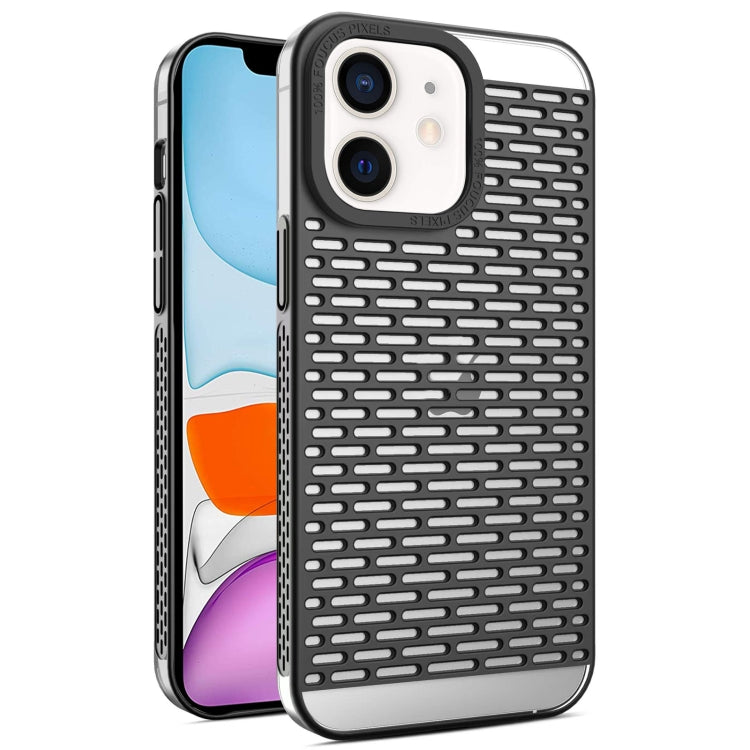 For iPhone 11 Hollow Matte Electroplated PC Heat Dissipation Phone Case