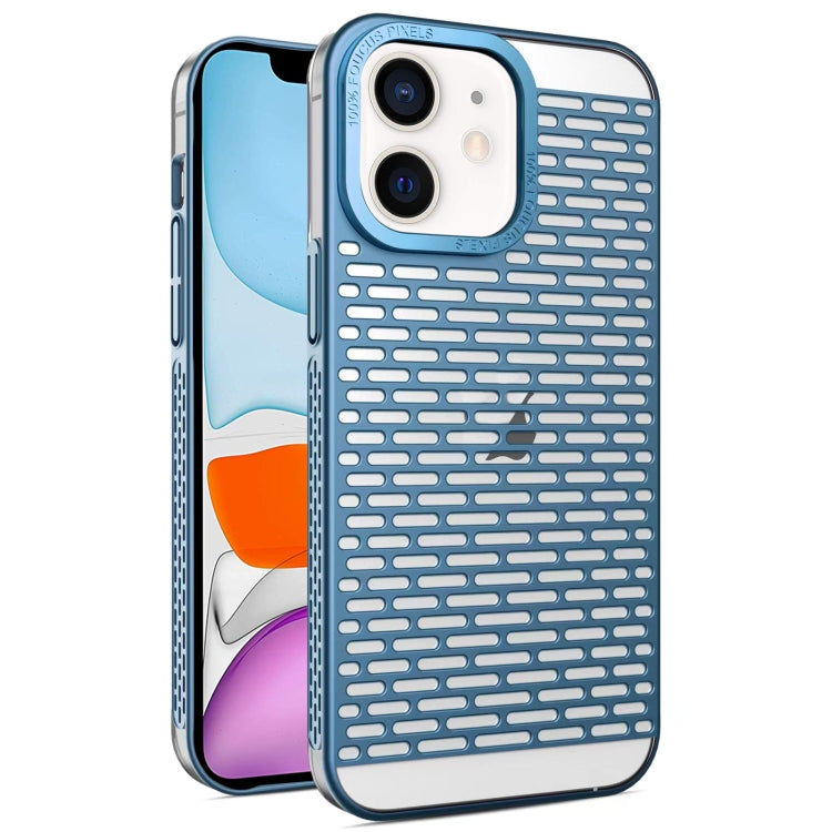 For iPhone 11 Hollow Matte Electroplated PC Heat Dissipation Phone Case