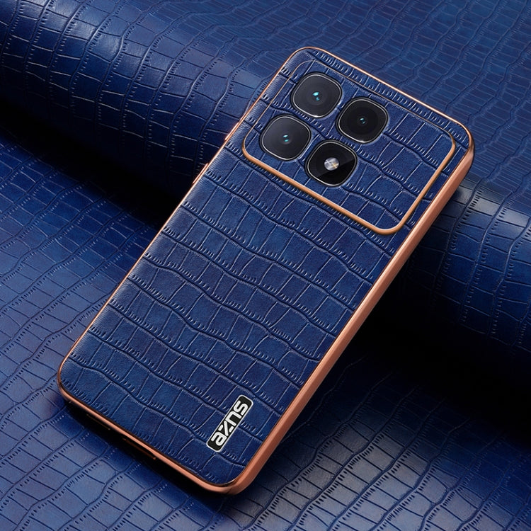 For Redmi K70 Ultra AZNS Electroplated Frame Crocodile Texture Full Coverage Phone Case