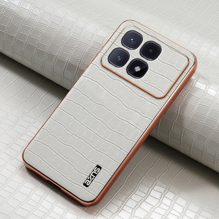 For Redmi K70 Ultra AZNS Electroplated Frame Crocodile Texture Full Coverage Phone Case