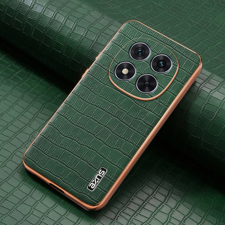 For Redmi Note 14 Pro 5G AZNS Electroplated Frame Crocodile Texture Full Coverage Phone Case