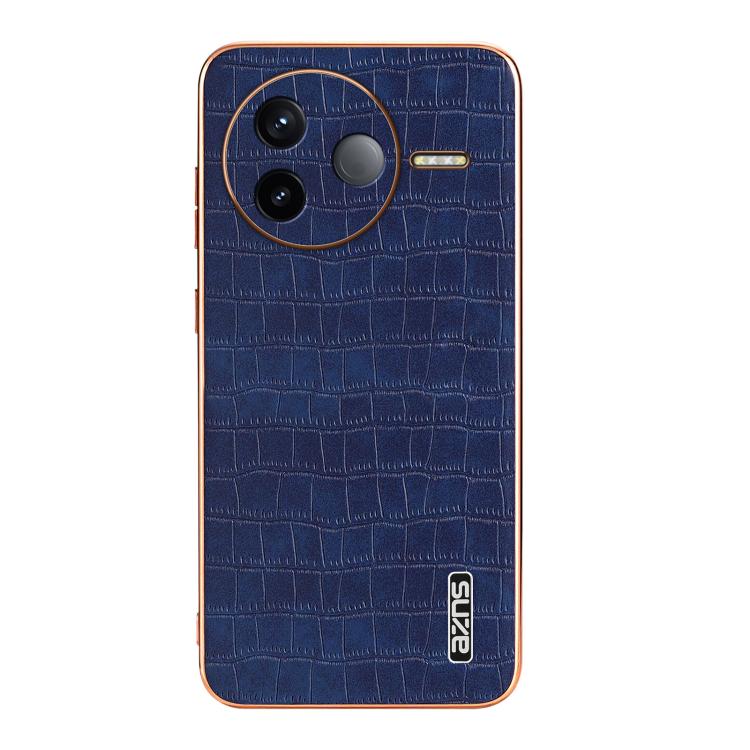 For Redmi K80 AZNS Electroplated Frame Crocodile Texture Full Coverage Phone Case