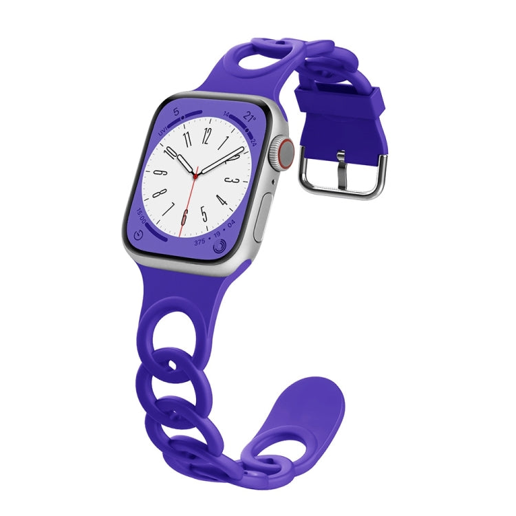 For Apple Watch Series 9 41mm Donut Hollow Silicone Watch Band