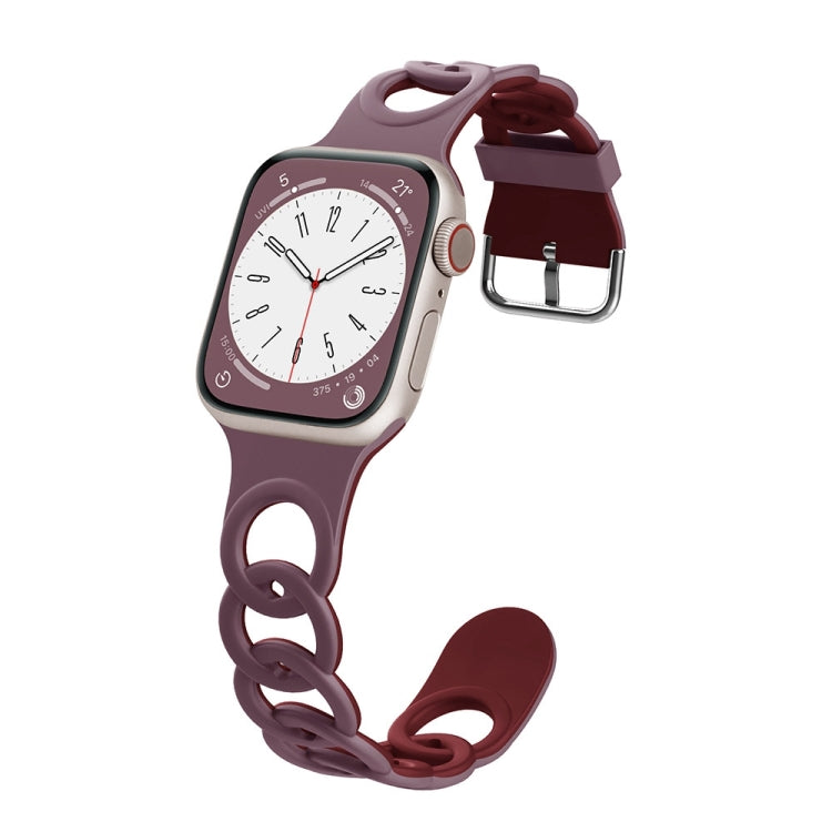 For Apple Watch Series 8 41mm Donut Hollow Silicone Watch Band