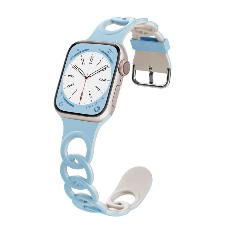 For Apple Watch Series 7 45mm Donut Hollow Silicone Watch Band