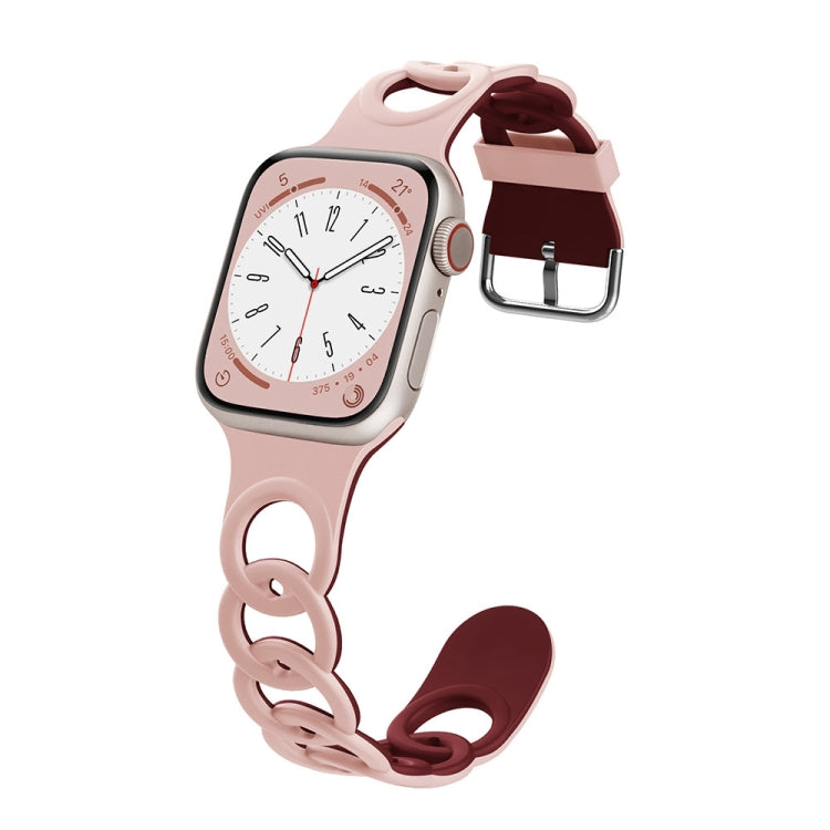 For Apple Watch SE 44mm Donut Hollow Silicone Watch Band