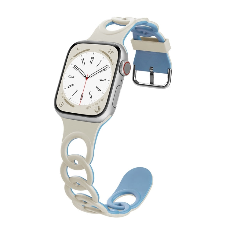 For Apple Watch SE 44mm Donut Hollow Silicone Watch Band