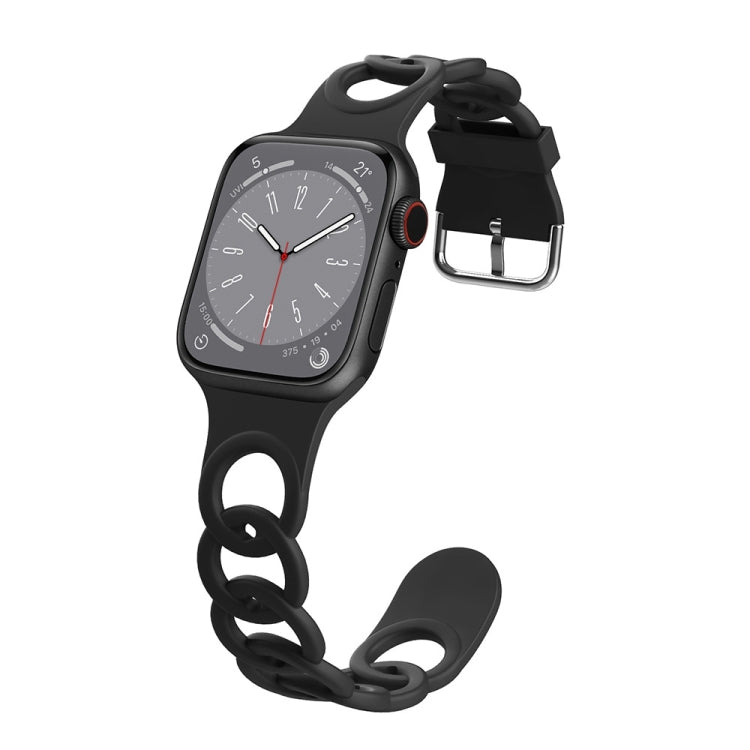 For Apple Watch SE 44mm Donut Hollow Silicone Watch Band